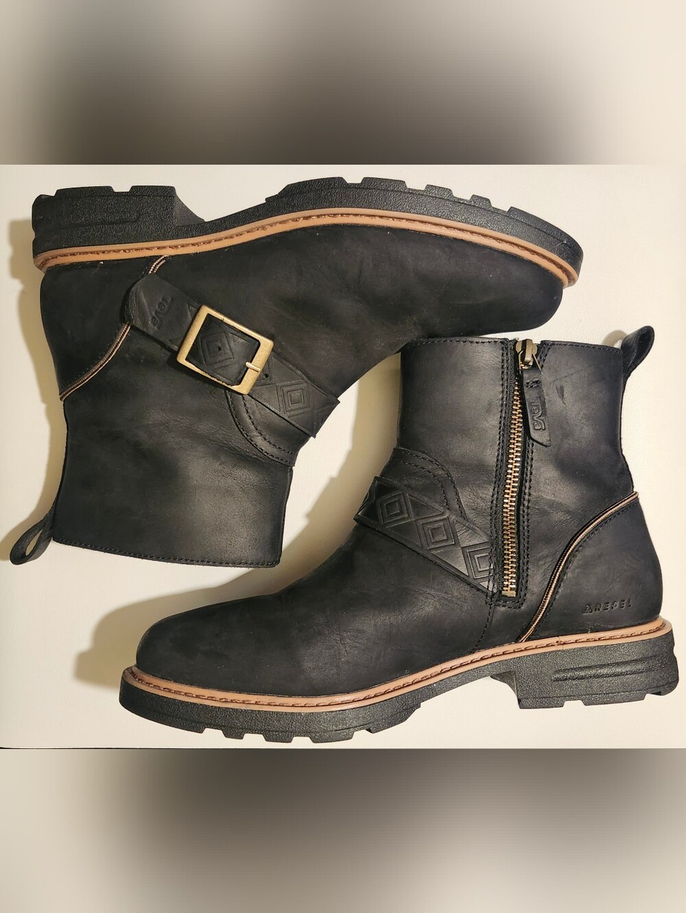 Teva Women's Rowena Buckle Ankle Boot Size 8.5 Black Used